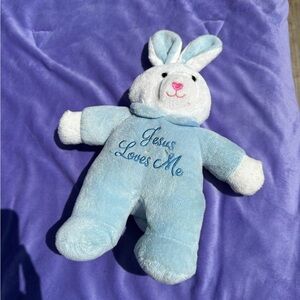 Vintage Dan Dee Plush Bunny – “Jesus Loves Me” Musical Toy like new SINGS